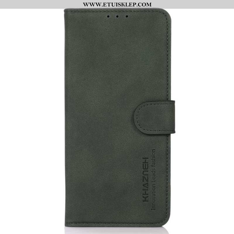 Etui Folio do Xiaomi Redmi Note 12 5G Modny Efekt Skóry Khazneh